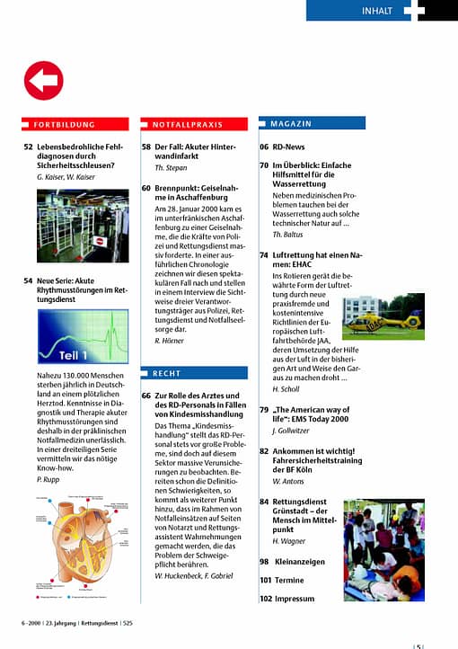 RETTUNGSDIENST 06/2000