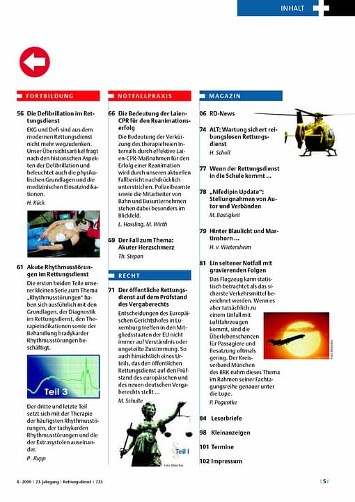 RETTUNGSDIENST 08/2000