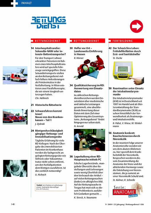 RETTUNGSDIENST 09/2000