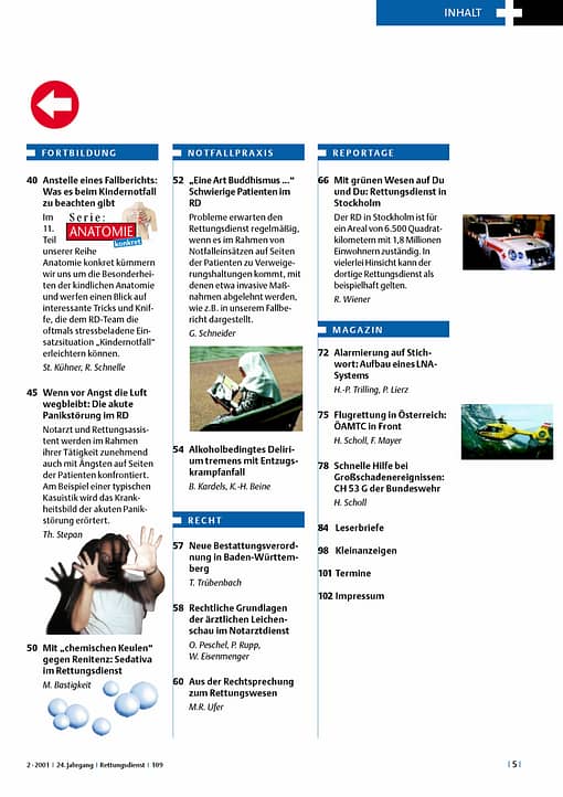 RETTUNGSDIENST 02/2001