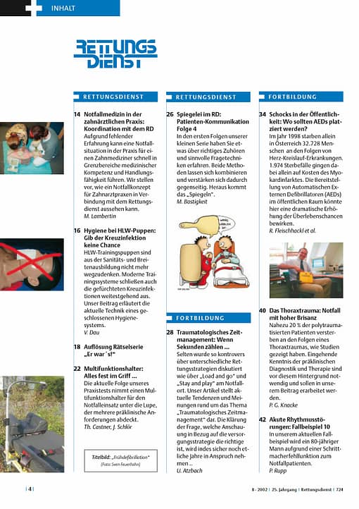 RETTUNGSDIENST 08/2002