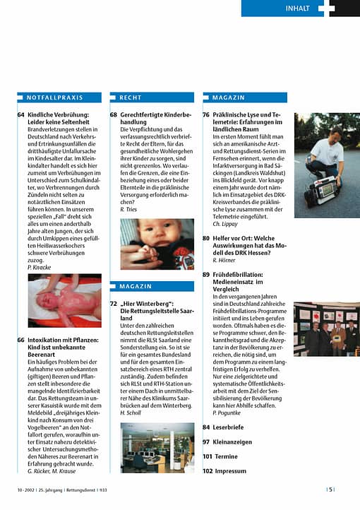 RETTUNGSDIENST 10/2002