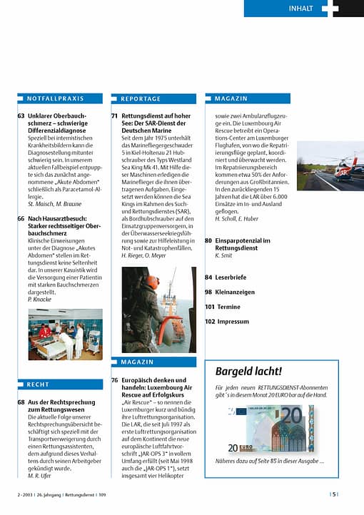 RETTUNGSDIENST 02/2003