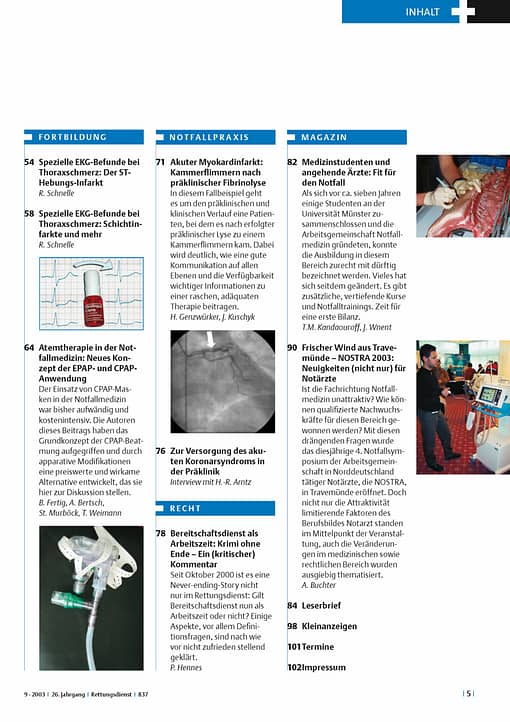 RETTUNGSDIENST 09/2003