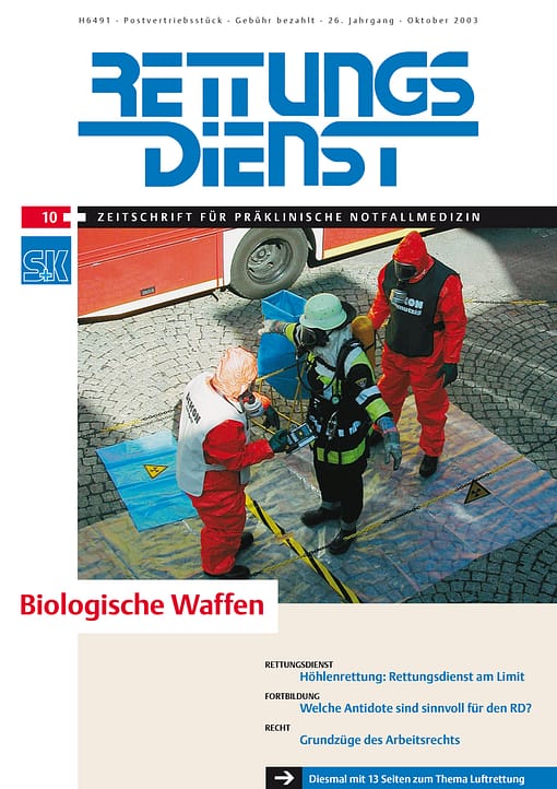 RETTUNGSDIENST 10/2003