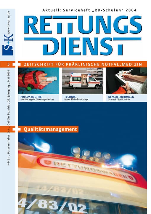 RETTUNGSDIENST 05/2004