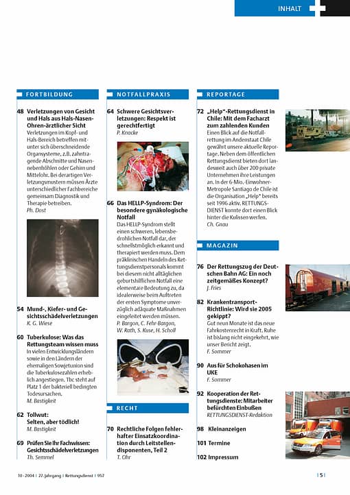 RETTUNGSDIENST 10/2004