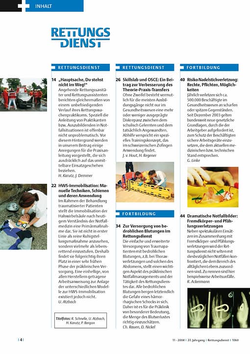 RETTUNGSDIENST 11/2004