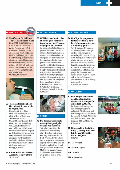 RETTUNGSDIENST 02/2005