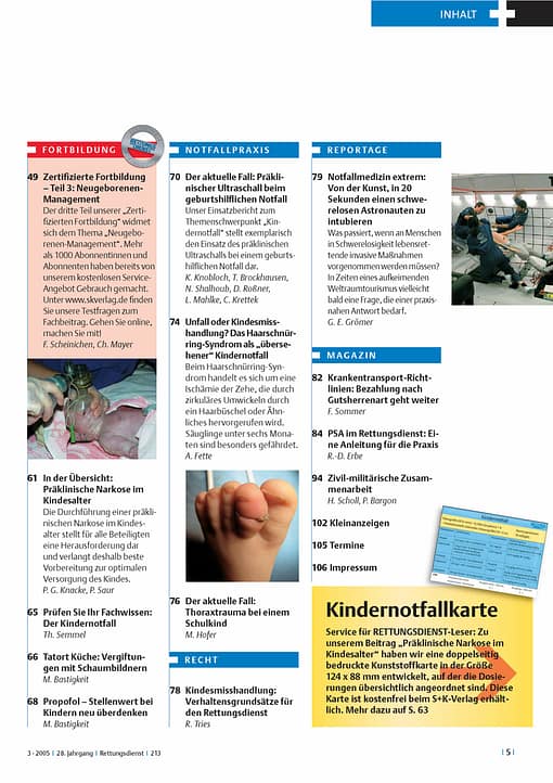 RETTUNGSDIENST 03/2005