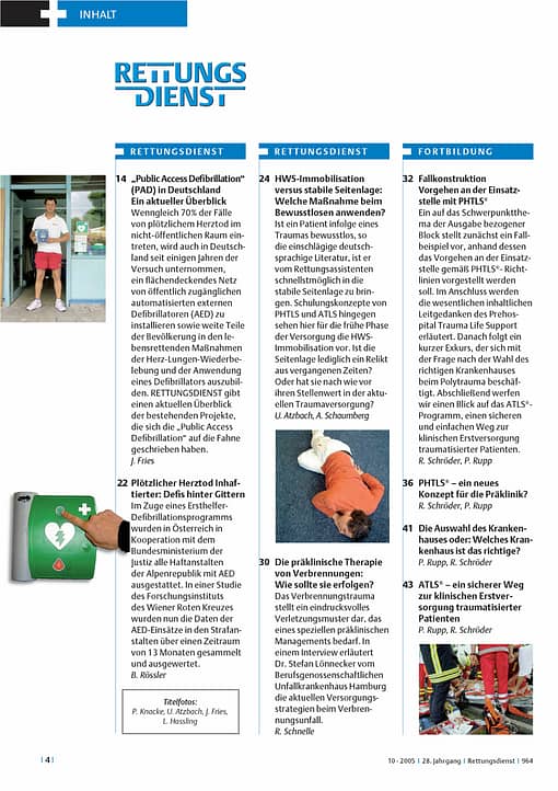 RETTUNGSDIENST 10/2005