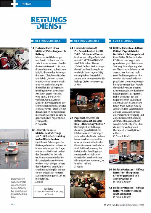 RETTUNGSDIENST 11/2005