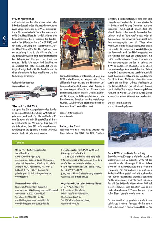 IM EINSATZ 01/2006 - Fußball-WM