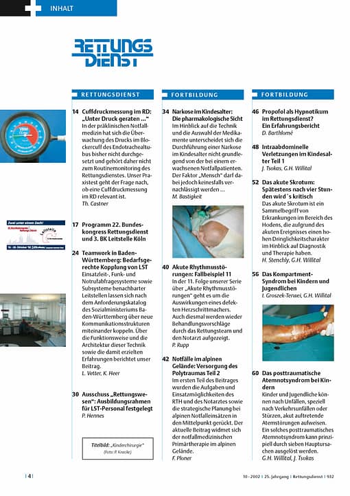 RETTUNGSDIENST 10/2002