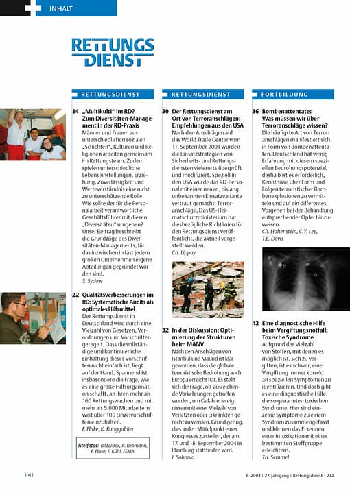 RETTUNGSDIENST 08/2004