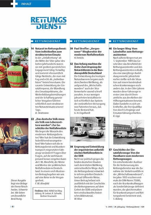 RETTUNGSDIENST 05/2005