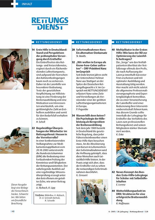RETTUNGSDIENST 06/2005