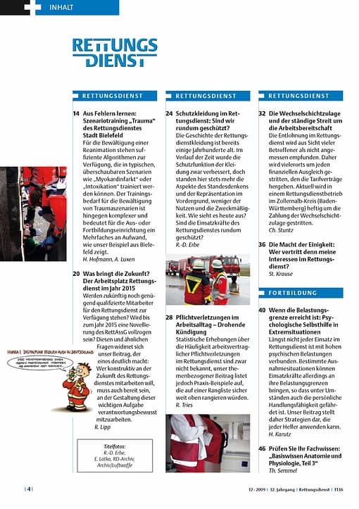 RETTUNGSDIENST 12/2009