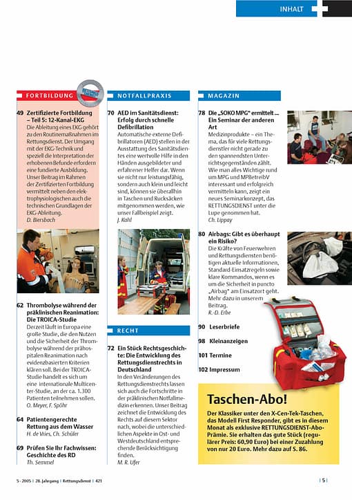 RETTUNGSDIENST 05/2005