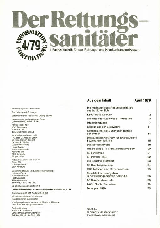 Der Rettungssanitäter 04/1979
