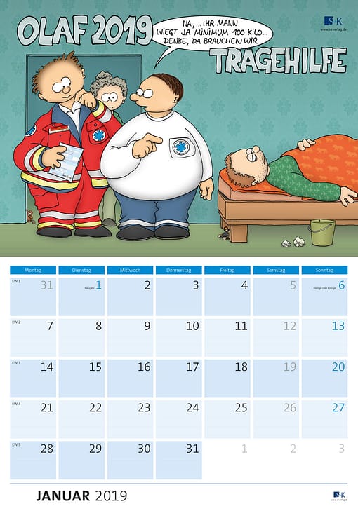 OLAF-Kalender 2019 - Tragehilfe