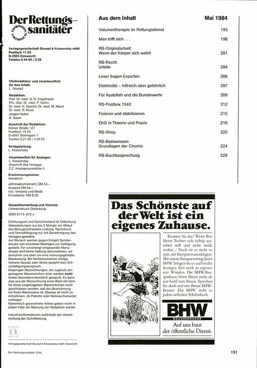 Der Rettungssanitäter 05/1984