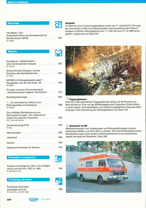 RETTUNGSDIENST 04/1993