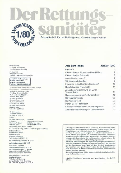Der Rettungssanitäter 01/1980