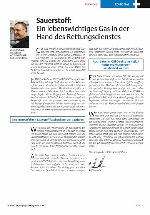 RETTUNGSDIENST 10/2007