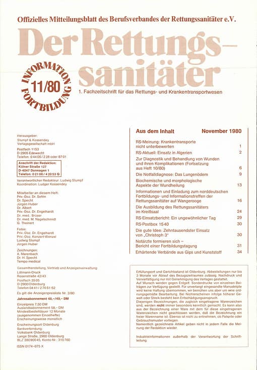 Der Rettungssanitäter 11/1980