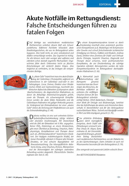 RETTUNGSDIENST 05/2007