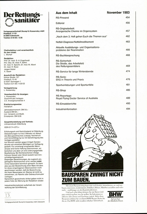 Der Rettungssanitäter 11/1983