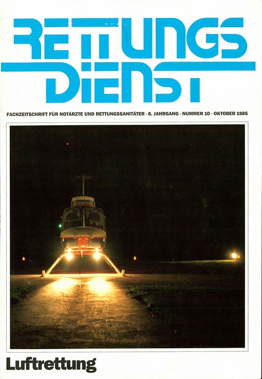 RETTUNGSDIENST 10/1985