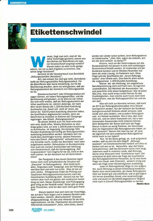 RETTUNGSDIENST 06/1987
