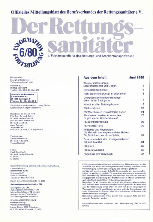 Der Rettungssanitäter 06/1980