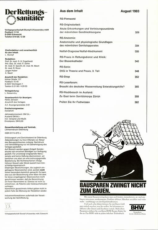 Der Rettungssanitäter 08/1983