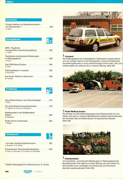RETTUNGSDIENST 08/1991