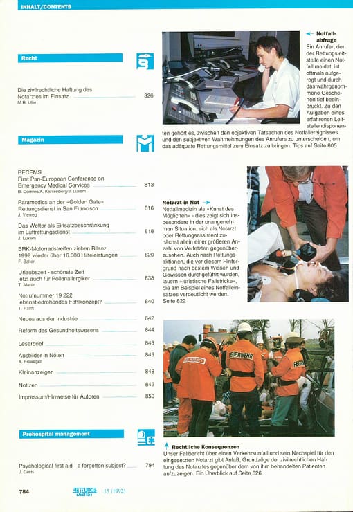 RETTUNGSDIENST 11/1992