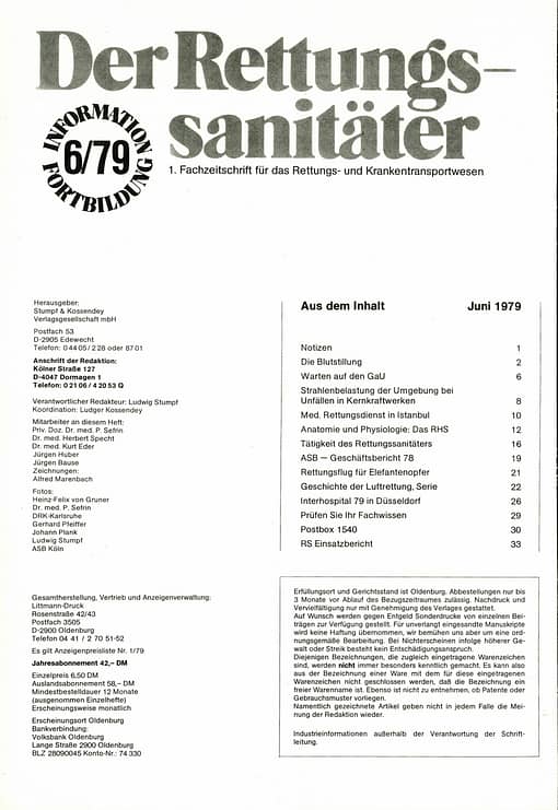 Der Rettungssanitäter 06/1979