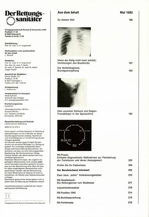 Der Rettungssanitäter 05/1982
