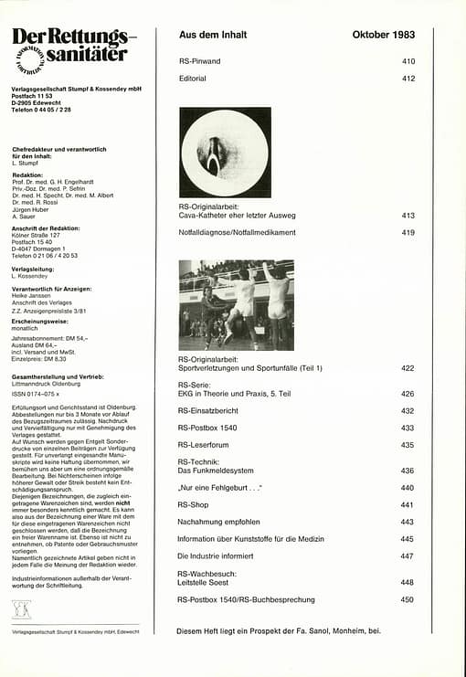 Der Rettungssanitäter 10/1983