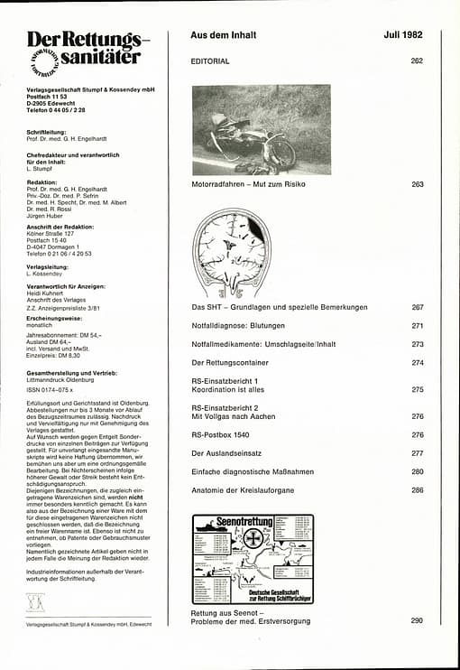 Der Rettungssanitäter 07/1982