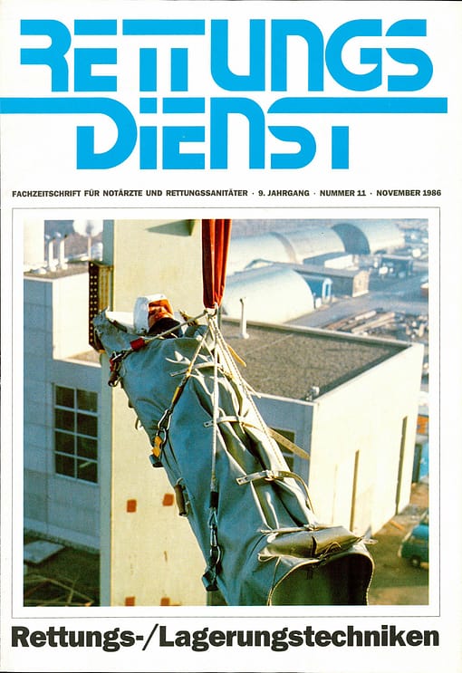 RETTUNGSDIENST 11/1986