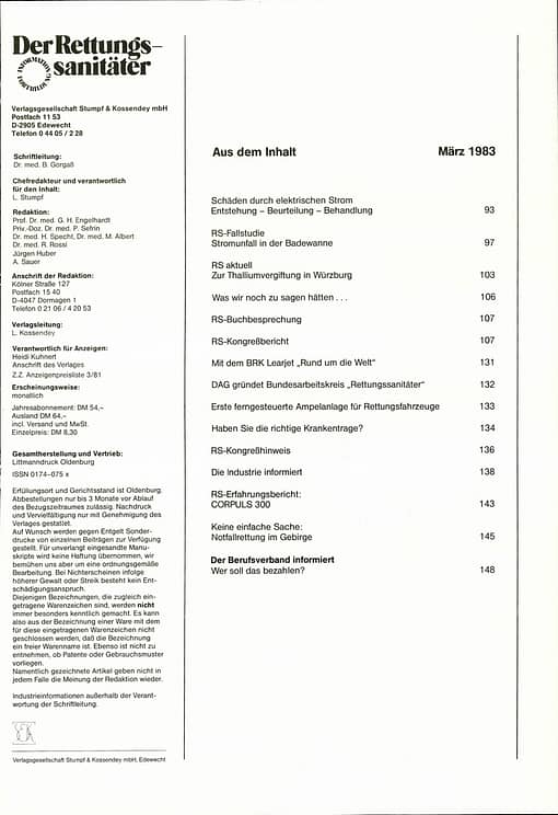 Der Rettungssanitäter 03/1983