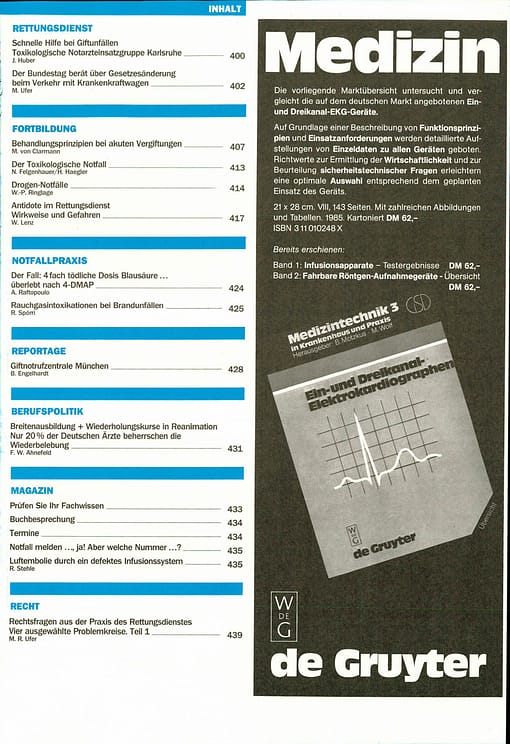 RETTUNGSDIENST 09/1985