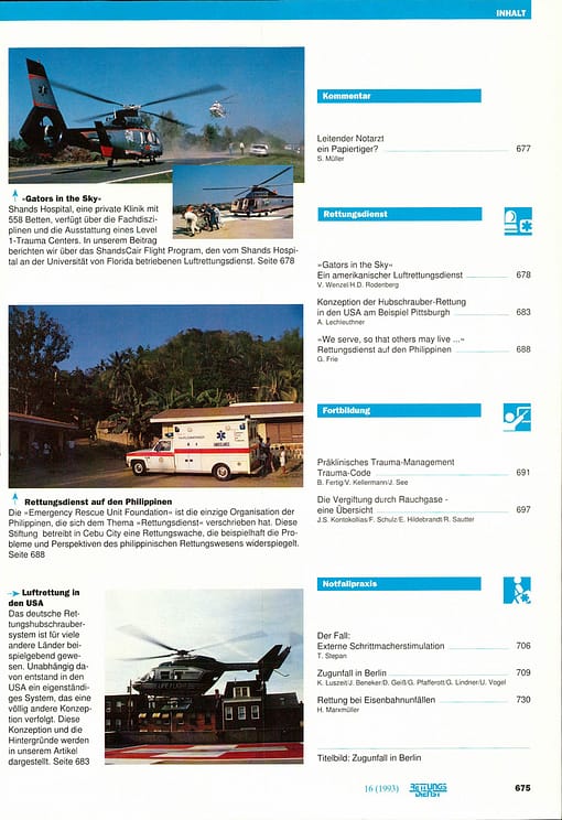 RETTUNGSDIENST 09/1993