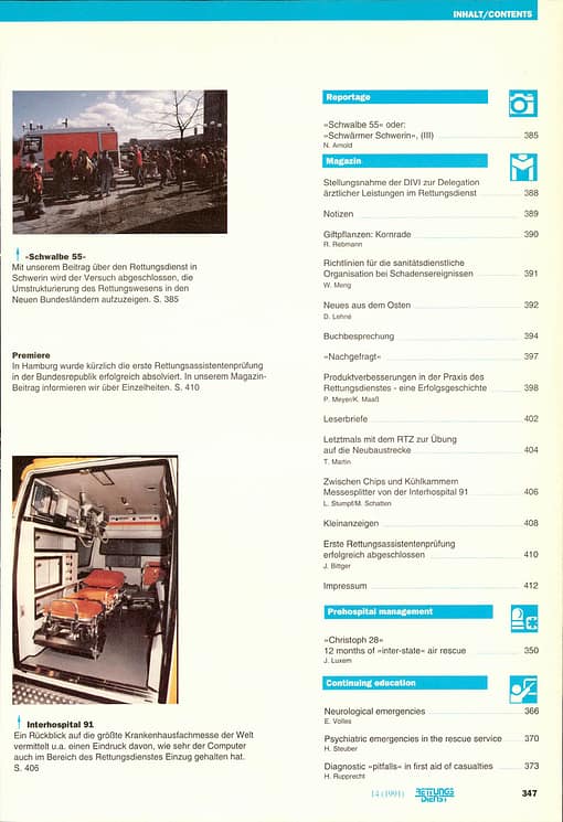 RETTUNGSDIENST 06/1991