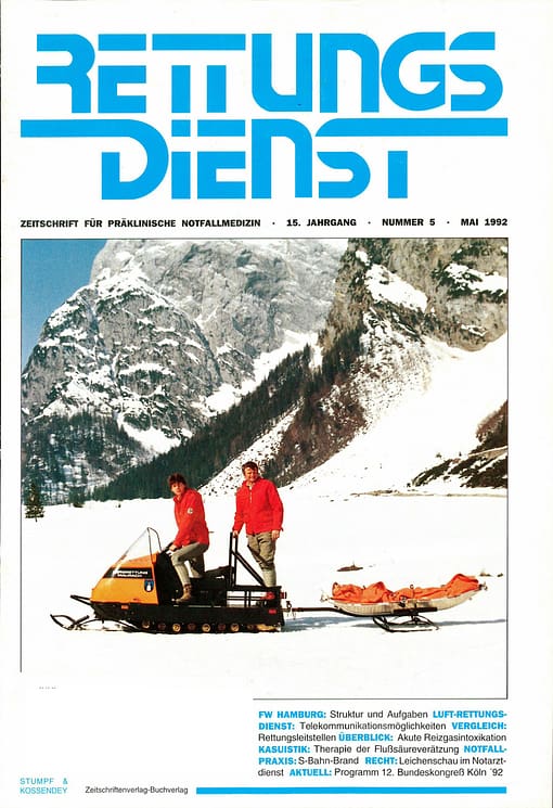 RETTUNGSDIENST 05/1992