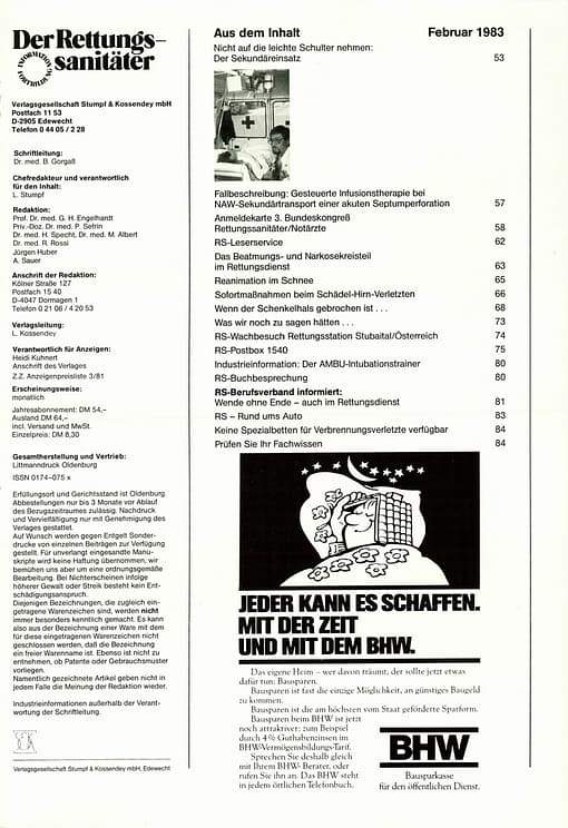 Der Rettungssanitäter 02/1983