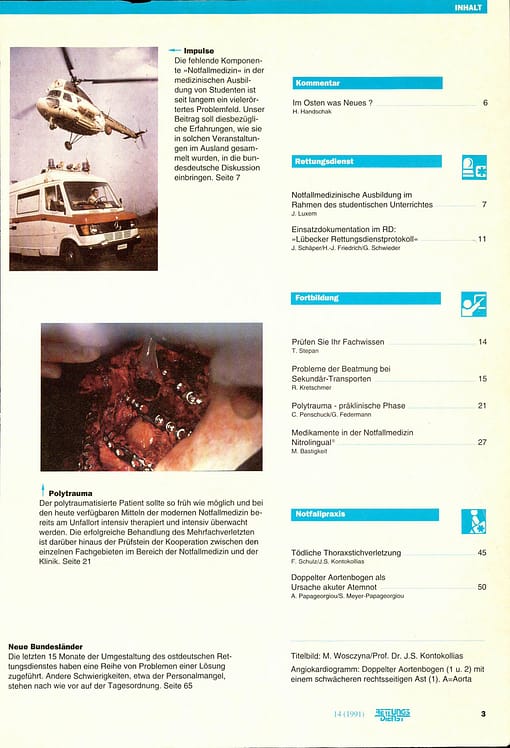 RETTUNGSDIENST 01/1992